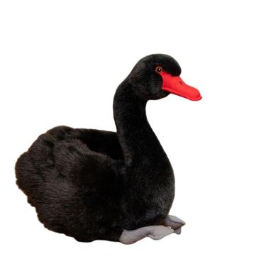 Imagem de Brinquedo de pelúcia Black Swan Doll, desenho animado de 24 cm, pássaro elegante de pelúcia
