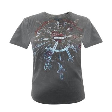 Imagem de Camiseta Masculina Ellus Knifes & Heart Cinza-Masculino