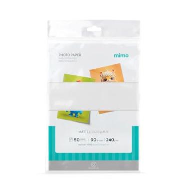 Imagem de Mimo - Papel Fotográfico Fosco - A4-240g - 50 Fls - Qualidade Premium - Controle de Absorção da Tinta Para Melhor Absorção e Resistente a Água - Gramatura de 240 g/m²