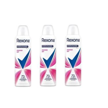 Imagem de Kit 3 Desodorante Rexona Powder Dry Motionsense 150ml Cada