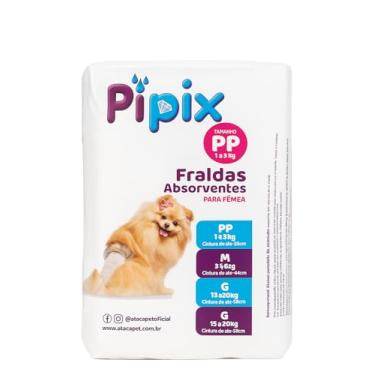 Imagem de Fraldas Absorventes para Fêmea, PP/M/G, 1-20kg, Alta Capacidade de Absorção, Ideal para Cães no Cio