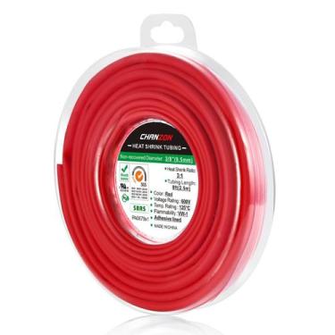 Imagem de Tubo termorretrátil Chanzon 3:1 Ratio 9,5 mm vermelho 2,5 m