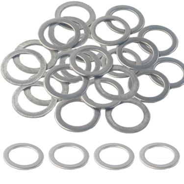 Imagem de bociloy 24 peças de arruelas de pedal de bicicleta, espaçadores de aço inoxidável para pedais de bicicleta de estrada de montanha de 9/16 polegadas, juntas de substituição de 1 mm de espessura para