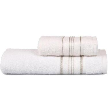 Imagem de Jogo De Toalhas Banho E Rosto Rubi 280g-m² 98% Algodão Atlântica Off W