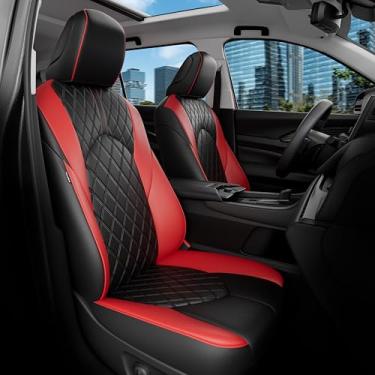 Imagem de FEINEPRO Conjunto completo de capas de assento Grand Highlander, ajuste personalizado 1:1 para Toyota Grand Highlander 2024 2025 8 lugares, 2ª fileira 40/60 protetores de assento de couro divididos