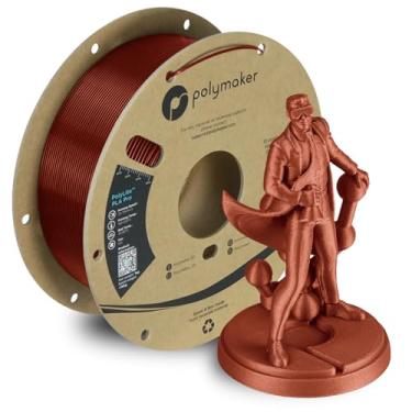 Imagem de Polymaker Filamento Pla Pro 1,75Mm Vermelho Metálico, Poderoso Filamento Pla 1,75Mm Filamento para Impressora 3D 1Kg - Polylite 1,75 Pla Filament Pro Resistente e Alta Rigidez Impressão 3D Filamento P