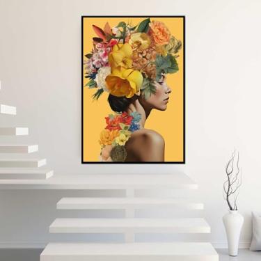 Imagem de Quadros Decorativos com Moldura Pedras Terracota Marrom Sala Quarto Kit Conjunto 2