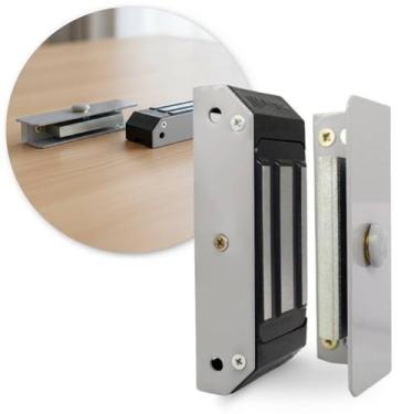 Imagem de Fechadura Eletroimã Magnética Até 60kg De Força Ipec M60 - Ipec, CINZA