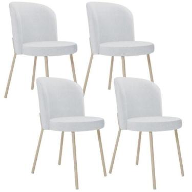Imagem de Kit 04 Cadeiras Para Sala De Jantar Cozinha Estofada Gavi Arena L02 Li