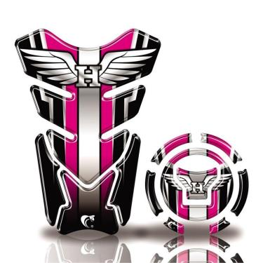 Imagem de Kit Protetor Tanque Adesivo Moto Honda Acima 2018 Rosa Rosa