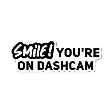 Imagem de Smile You're On Dashcam Decalque de vinil colorido de 15 cm