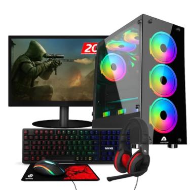 Imagem de PC GAMER RYZEN 7 5700G, 16GB DDR4, SSD M.2 NVME 500GB, FONTE 500W, MB A520 + MONITOR 20" + KIT GAMER 4 EM 1