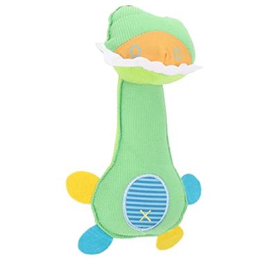 Imagem de Dpofirs Brinquedos de Mastigação para Cães, Resistentes à Mordida, para Limpar Os Dentes e Matar o Tempo para Cães Pequenos, Médios e Grandes, Brinquedos Interativos de Pelúcia (Dinossauro)