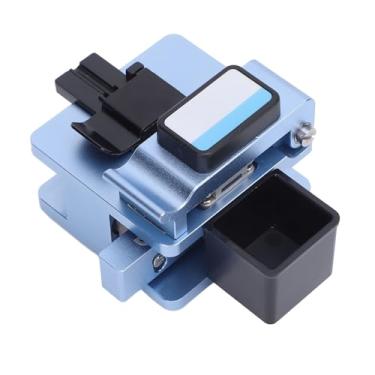 Imagem de FTVOGUE Cutelo de Fibra CNC 3 Em 1 Ferramenta de Corte de Decapagem de Cutelo de Fibra óptica Com Caixa de Coleta de Resíduos de Fibra e Base Antiderrapante, 16 Pontos de Corte, 48.000