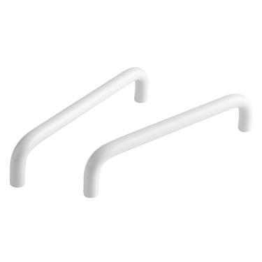 Imagem de funifiti Pacote com 5 puxadores brancos brilhantes para armário de gaveta para quarto infantil puxadores de 128 mm (5, branco brilhante, 128 mm))