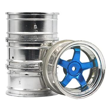 Imagem de 4 rodas de carro para escala 1:10, vermelha