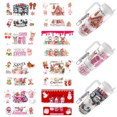 Imagem de Elewins Envelope UV DTF - 16 folhas de adesivos de transferência fria de Natal para chaveiros de motel, envoltórios Uvdtf DIY para chaveiro de hotel em branco, esfregar à prova d'água em