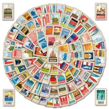Imagem de Adesivos de 100 peças World Landmark à prova d'água para amantes de vi