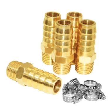 Imagem de Conexões de mangueira JoyTube 3/4 Barb para 3/8 NPT Male Brass