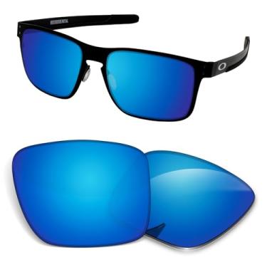 Imagem de Lentes de substituição de 1,5 mm compatíveis com óculos de sol Oakley Holbrook Metal OO4123, antiarranhões e resistentes a impactos - Azul gelo polarizado