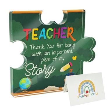 Imagem de Presentes de agradecimento ao professor, presentes para professores para mulheres, peso de papel acrílico de coração para mesa de professores, presente de professor de formatura de fim de ano