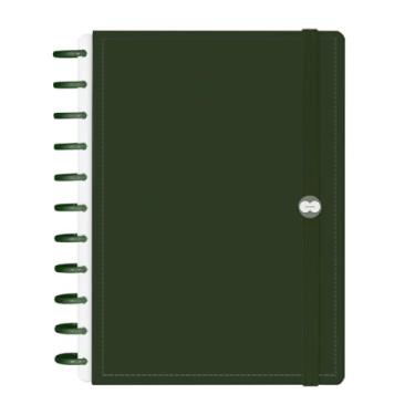 Imagem de Caderno Iscool Disc Inteligente 140 Folhas Solid Colors Verde Militar G+