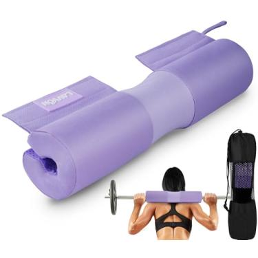 Imagem de Almofada de agachamento com barra de nylon antiderrapante - Almofada de barra de espuma grossa para agachamento, pulmões e enchimento de barra para impulsos do quadril - almofada de barra de peso