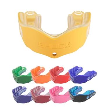 Imagem de Shock Doctor Protetor bucal unissex adulto sem sabor Gel Max, amarelo, EUA