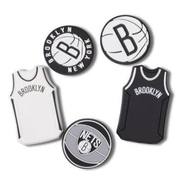 Imagem de Jibbitz Crocs Nba Brooklyn Nets Pack 5 Único-Unissex