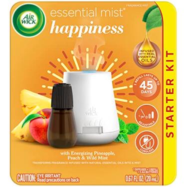 Imagem de Air Wick Essential Mist Starter Kit (Difusor + Recarga), Felicidade, Difusor de Óleos Essenciais, Aromatizador, 0,67 Fl oz