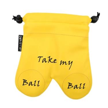 Imagem de UGPLM Bolsa divertida para bolas de golfe com cordão, organizador de acessórios para tacos, ideal para jogadores de golfe, natação, treino e academia.