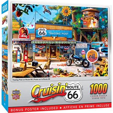 Imagem de Quebra-cabeça Baby Fanatics 72280: Cruisin' Rt66 - Posto comercial na rota 66 1000 peças