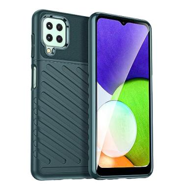 Imagem de IDEWEI Capa adequada para Samsung Galaxy F22. Fibra de carbono refinada, anti-queda, anti-impressão digital, proteção total, capa para Samsung Galaxy F22