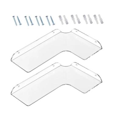 Imagem de Prateleiras Para Parede De Sala,Organizador De Canto Em Acrílico | Prateleiras De Acrílico Para Banheiro Montadas Na Parede - Para Cozinha Quarto Escritório Casa