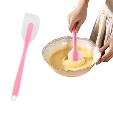 Imagem de Espátulas de silicone, resistente ao calor, borracha flexível antiaderente para cozinhar e misturar na lava-louças