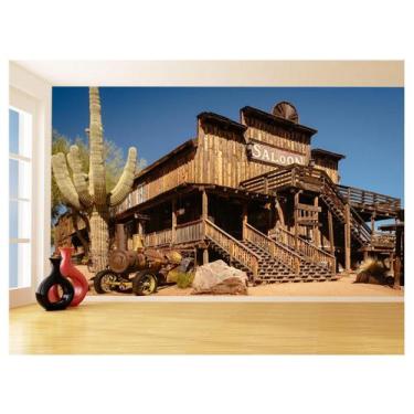 Imagem de Papel De Parede 3D Cidade Antiga Vintage Retrô 3,5M Cda89 - Você Decor