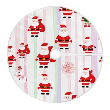 Imagem de SEHANY Saia para árvore de Natal, 122 cm, Papai Noel, vermelha, decoração de árvore de Natal, tapetes para decoração de festa de Natal em casa