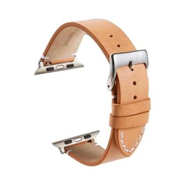 Imagem de Pulseira De Couro De Vaca Para Apple Watch Series Ultra 9 8 7 6 SE 5 4