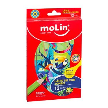 Imagem de Lápis de Cor Jumbo Color Dream, Blister com 12 Cores, Molin 13065M, Multicor