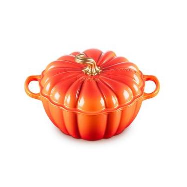 Imagem de Panela Abóbora Signature 100 Anos 24 cm com Pegador Dourado Laranja Le Creuset