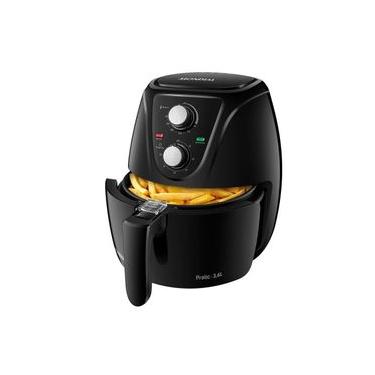 Imagem de Fritadeira Elétrica Air Fryer Mondial AF-36-FB Pratic 3,6L Lâmpada Piloto Aviso Sonoro Preta Preto / 220