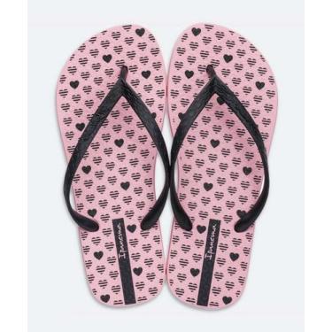 Imagem de Chinelo Ipanema Feminino Estampado-63049, Rosa, Preto, 35