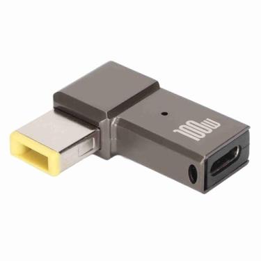 Imagem de Generic Adaptador USB C para Ponta Fina Conversor de Carregador PD para 100W 5A Dispositivo Portátil Leve para Thinkpad Série T Type C para Adaptador DC