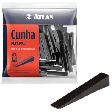 Imagem de Cunha Plástica Preta Para Aplicação em Assentamento Pisos Azulejos e Pedras Pacote com 50 Unidades | Atlas