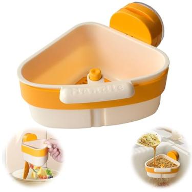 Imagem de Maalgic Cesta de filtro de pia de cozinha, filtros de pia de pressão para prender com ventosa, cesta de filtro de pia com inclinação automática atualizada, prateleira de armazenamento de esponja de