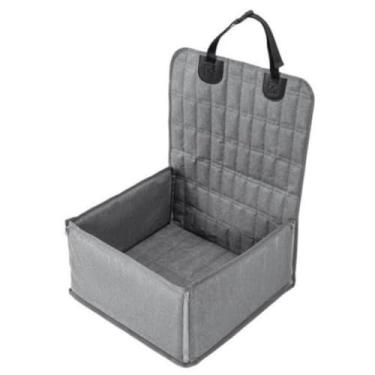 Imagem de Carrinho de Transporte para Pets Pliável com Capa Banco Cinto Cães e Gatos Adequado a Maioria dos Carros Caminhões SUVs