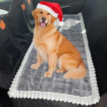 Imagem de WTHAVEN Capa de assento de carro de cachorro para banco traseiro, cama de cachorro para carro, adequada para extensores de banco traseiro, protetor de assento de carro, antiderrapante, macio, durável