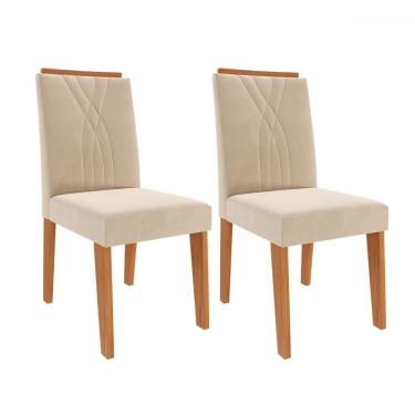 Imagem de Cadeiras Kit 2 Cadeiras Nicole Cinamomo/Nude - Cimol