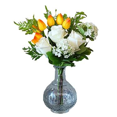 Imagem de Buquê de simulação de flores artificiais tulipa sala de estar decoração de mesa arranjo de flores falsas flores de seda decoração de hotel conjunto floral decoração flores falsas