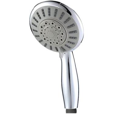 Imagem de YYBOES Chuveiro cabeça de chuveiro filtro de chuveiro elétrico cabeça de chuveiro de alta pressão cinco tipos de irrigação prata multifuncional alta pressão cabeça de chuveiro portátil de alta